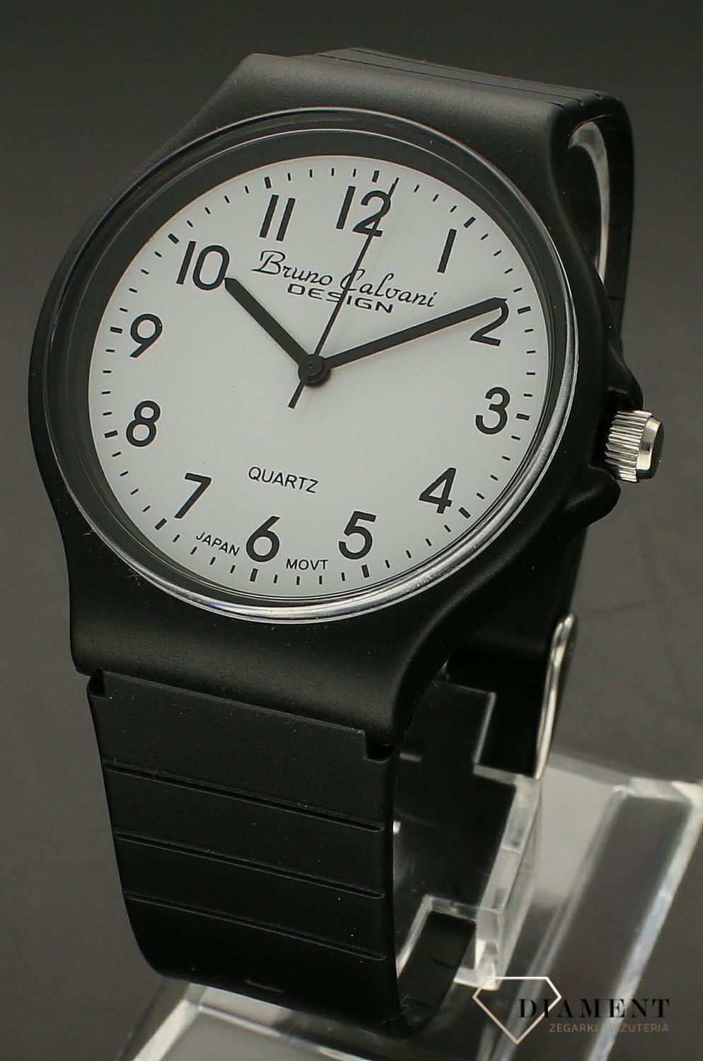 Zegarek męski Bruno Calvani na gumowym pasku S75. Męski zegarek klasyczny. Zegarek męski z wyraźną tarczą. Zegarek męski na gumowym pasku (2).jpg